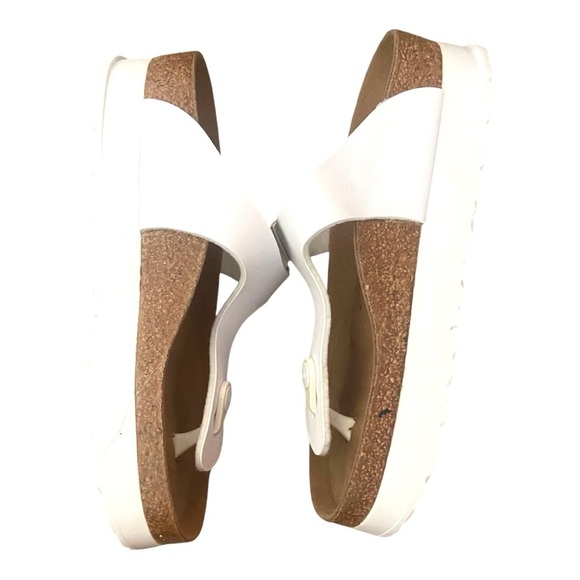 Papillio by Birkenstock Gizeh Platform Sandal Vegan Sz 37 Regular Optic White - Picture 4 of 7